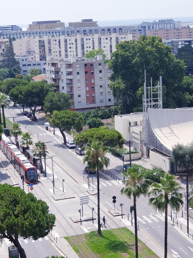 Big Flat Sea Vieuw 95 M2 5 Rooms Near Airport 5 Min Train 3 Min And Tram On Site, Beach 7 Min, 2 Showers And 2 Toilets , Neuf Grand Appartement 95 M2 5 Chambres Proche Aeroport 5 Min Train 3 Min Et Tramway Sur Place, Plage 7 Min 2 Douches Et 2 Wc Vue Νίκαια Εξωτερικό φωτογραφία