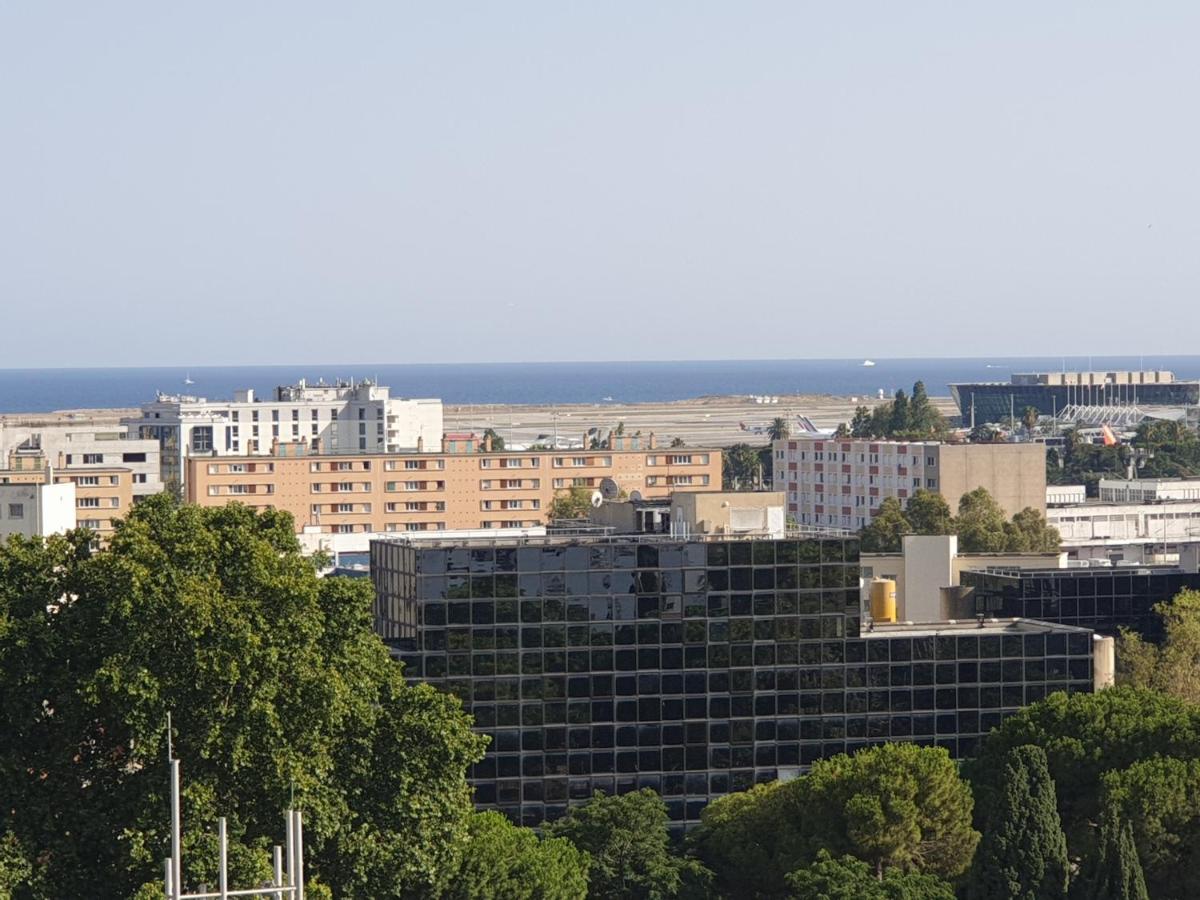 Big Flat Sea Vieuw 95 M2 5 Rooms Near Airport 5 Min Train 3 Min And Tram On Site, Beach 7 Min, 2 Showers And 2 Toilets , Neuf Grand Appartement 95 M2 5 Chambres Proche Aeroport 5 Min Train 3 Min Et Tramway Sur Place, Plage 7 Min 2 Douches Et 2 Wc Vue Νίκαια Εξωτερικό φωτογραφία